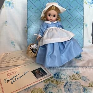 Madame Alexander PILGRIM 100349 W Box Registration Card Blue Dress 8” Blonde